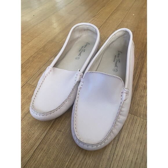 Enzo Tesoti Women's Suede Driving Moccasins Loafers Pale Pink Shoes Size 41 - Picture 1 of 6